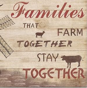 Rustic Farmhouse Wall Decor. 12" X 16". Brand New.